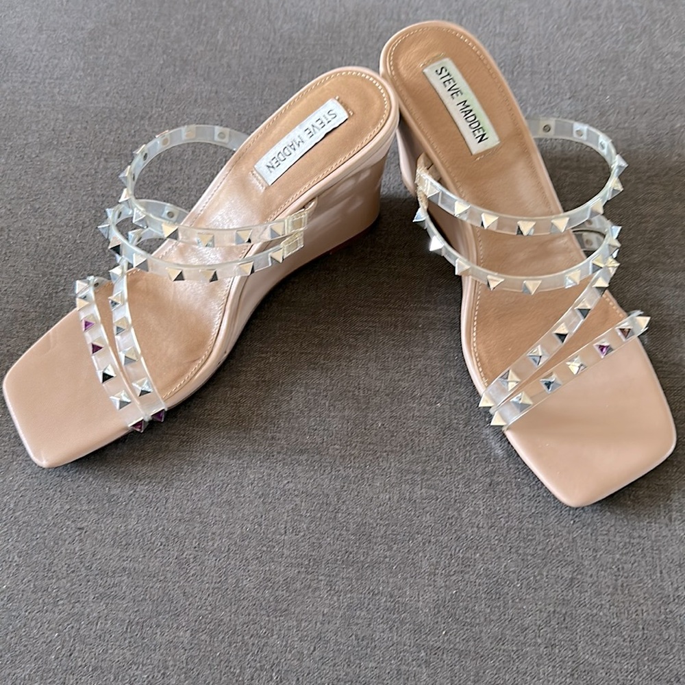 Steve Madden Rhinestone Wedge Sandals